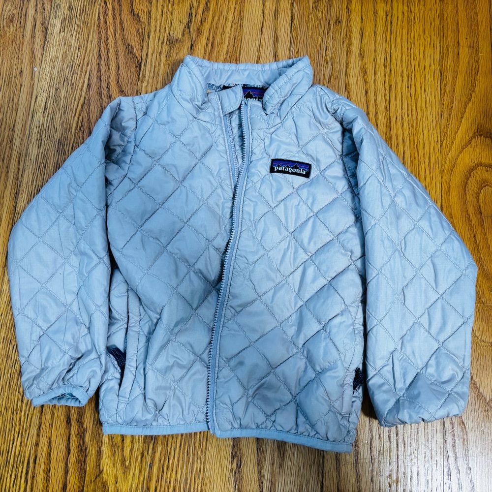 Patagonia Kids Silver Quilted Puffer Jacket